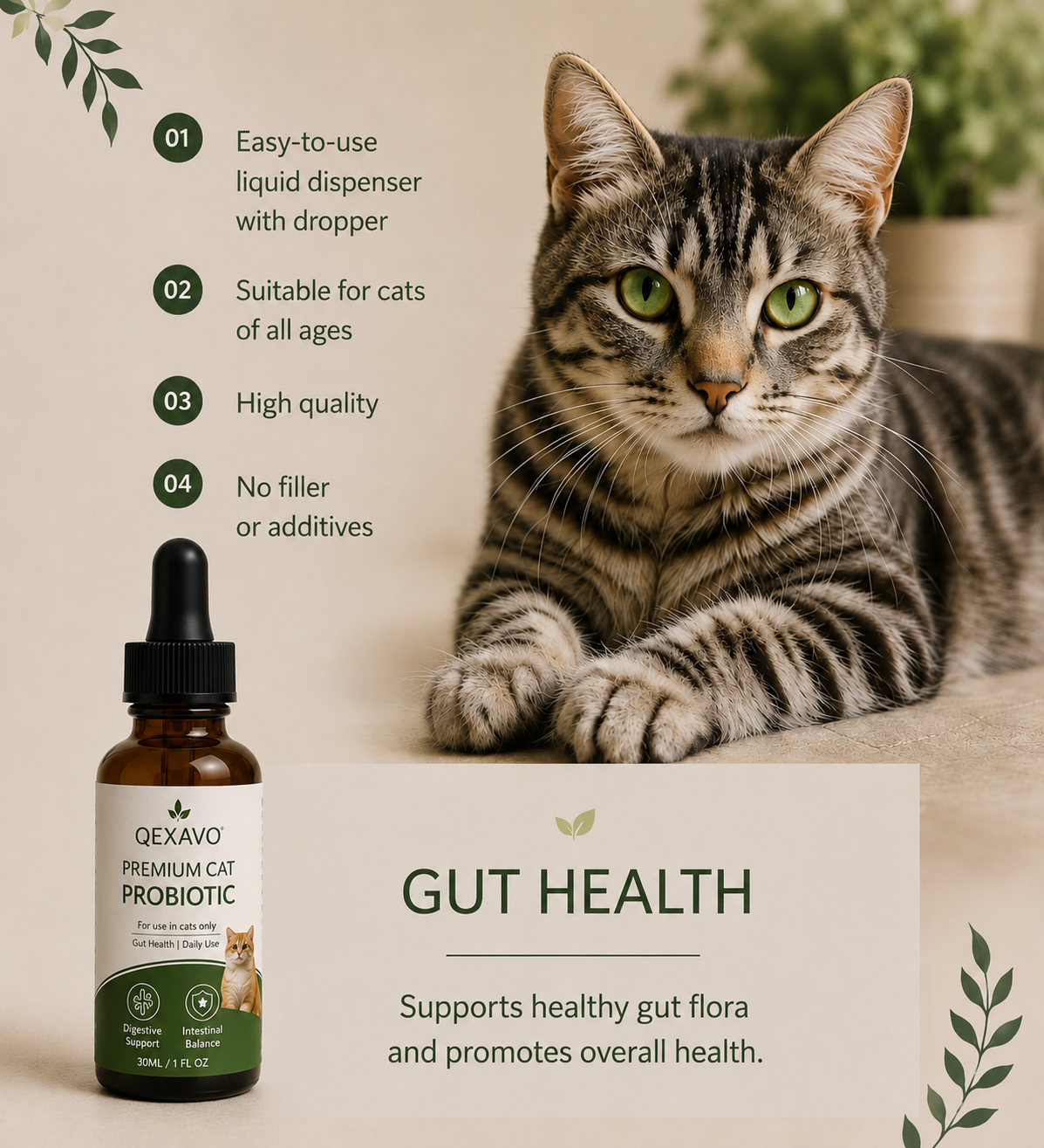 Qexavo™ Indoor Cat Probiotic Drops